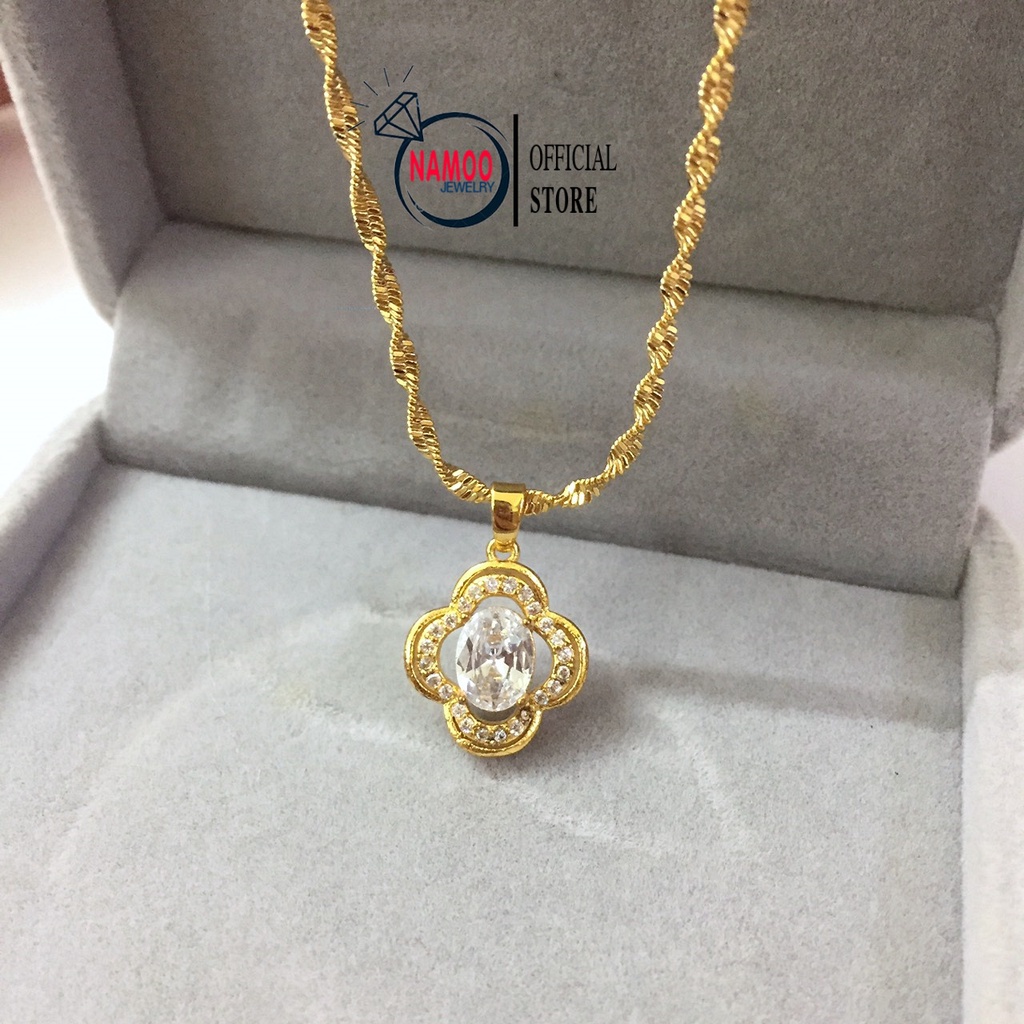 Dây Chuyền Hoa Đá V820 mạ Vàng Nữ Namoo Jewelry