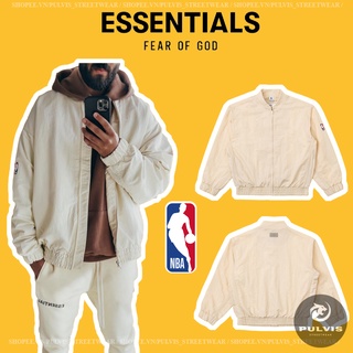 [Hight Quality] - Áo khoác Fear of God NRG Warm-Up Basketball Jacket Light Cream, áo khoác FOG NBA