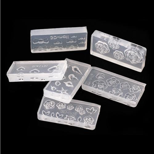 Set 6 khuôn acrylic tạo hình trang trí móng tay độc đáo tiện dụng
