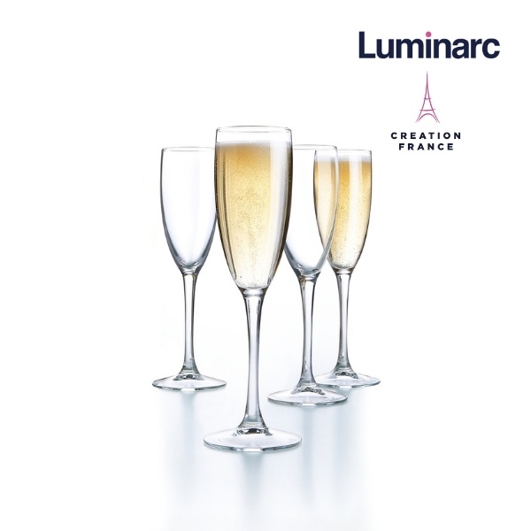 Bộ 4 Ly Rượu Champagne Thuỷ Tinh Luminarc World Wine 160ml - LUWOG8981