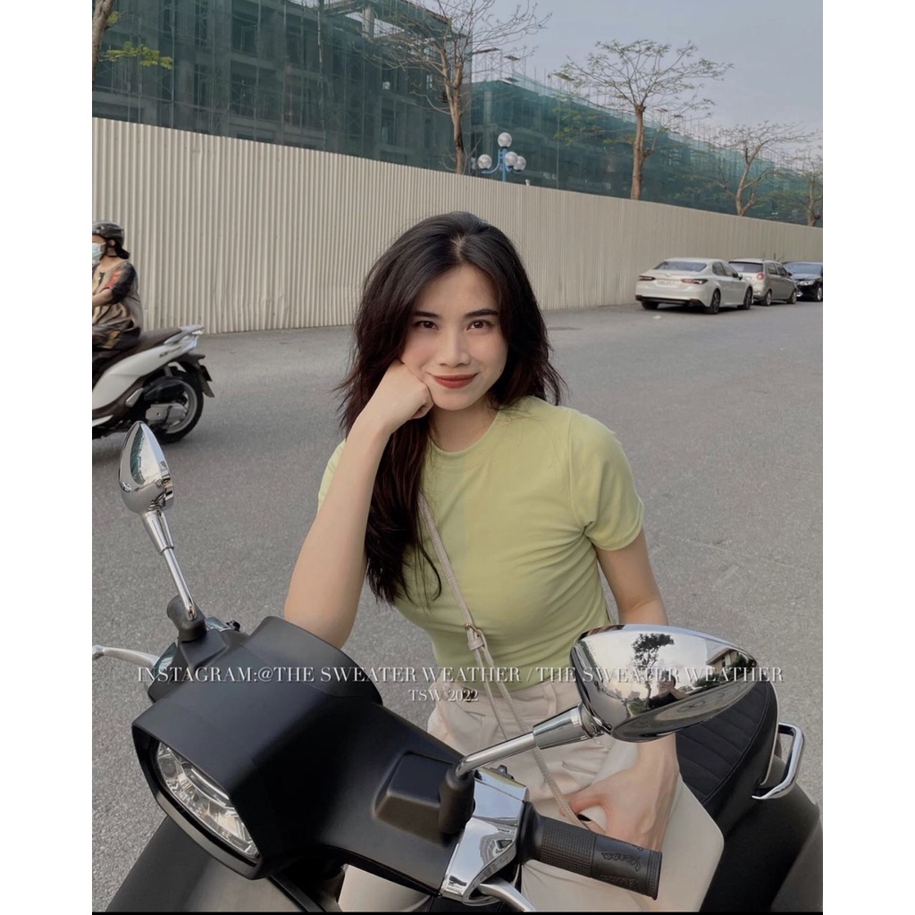 [ATNDN] Áo Pull Trơn Basic Dáng Ôm, Áo Thun Co Dãn Cổ Tròn Phong Cách Hàn Quốc 29August | BigBuy360 - bigbuy360.vn