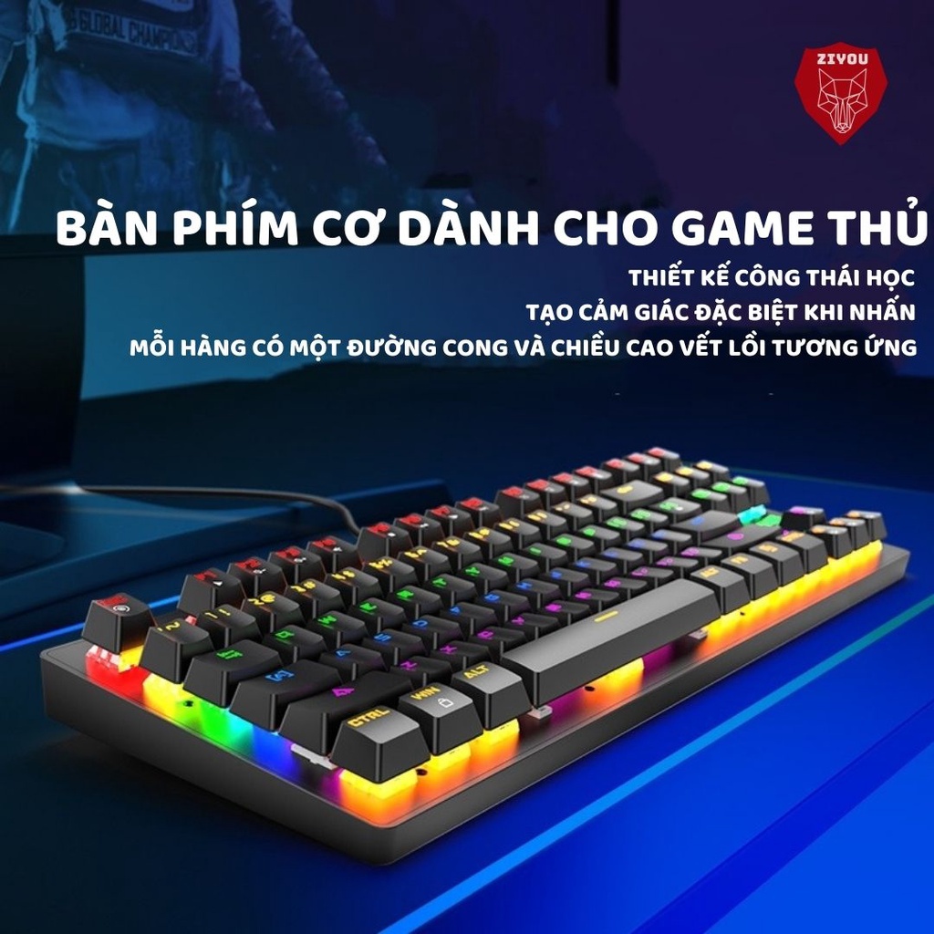 Combo Bộ Phím Và Chuột Kèm Tai Nghe Chụp Tai Gaming ZIYOU Set Chuyên Game Dành Cho Game Thủ Chuyên Nghiệp, K2+V1+Q9