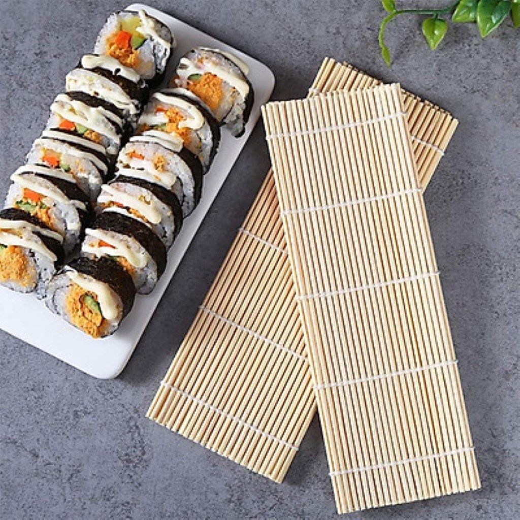 MÀNH TRE LẠT TRÒN CUỘN SUSHI, KIMBAP, CƠM RONG BIỂN TIỆN LỢI, DỄ DÀNG CHẤT LIỆU TỰ NHIÊN AN TOÀN