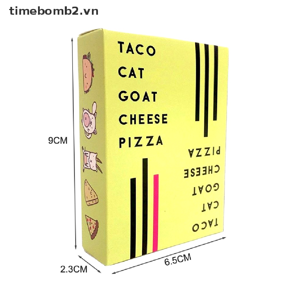 Bộ Thẻ Trò Chơi Taco Cat Goat Cheese Pizza Vui Nhộn Cho Gia Đình