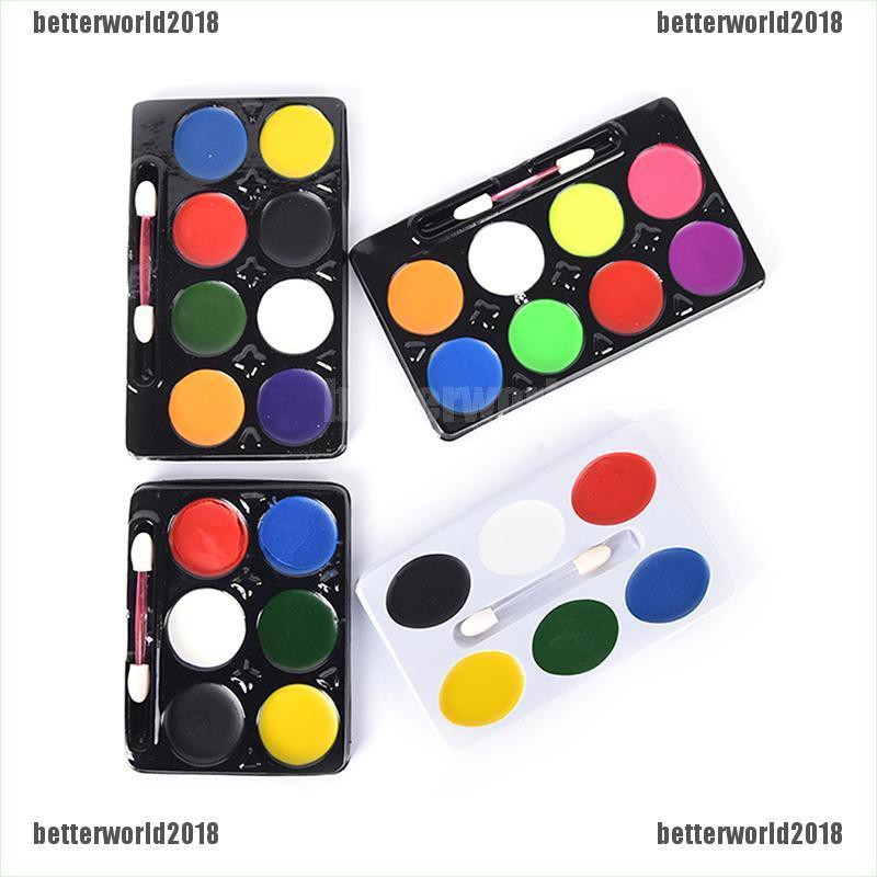 5/6/8 Color Body Face Paint Kit Art Makeup Painting Pigment Fancy Dress Up Party [World