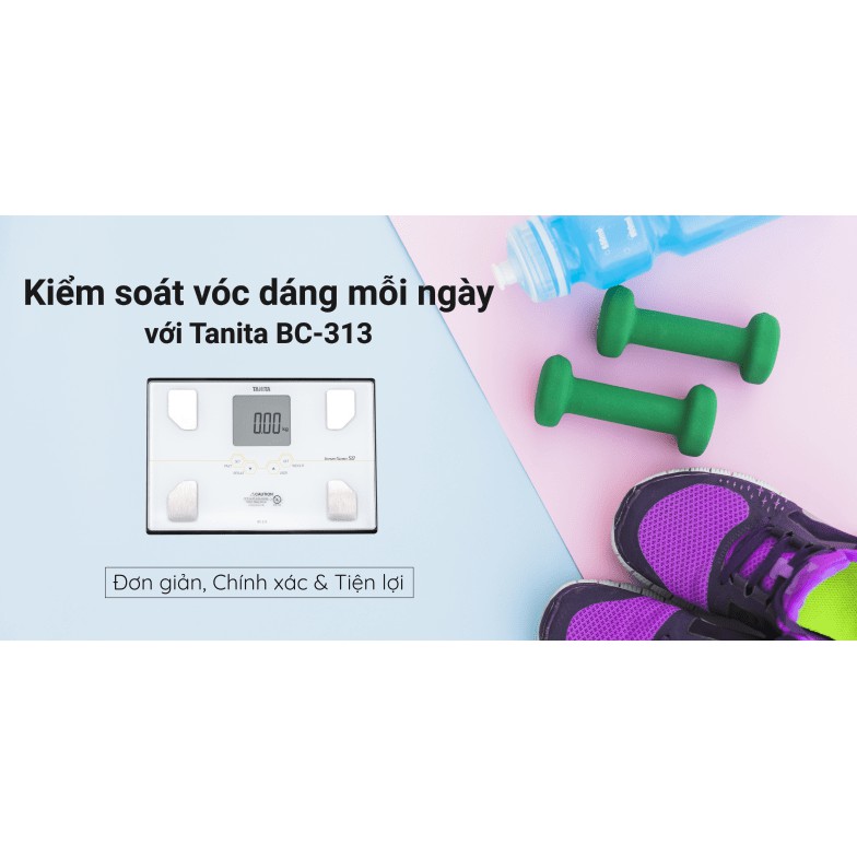 Cân phân tích cơ thể Tanita Bc 313( nhận ngay mã giảm giá 50k: NHANTET50 )