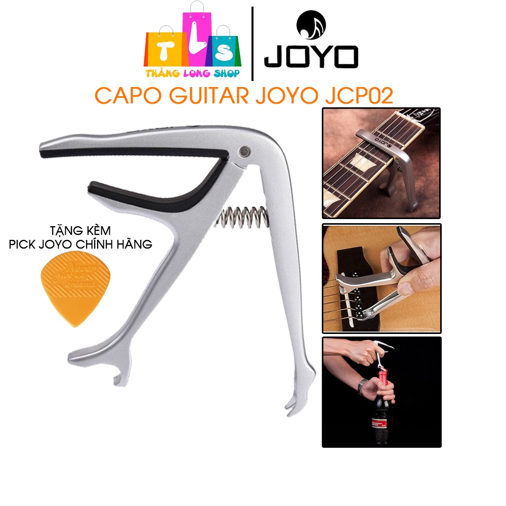 Kẹp Capo Joyo Jcp02 Bằng Kim Loại Cho Đàn Guitar,ukulele,guitar điện(kiêm mở bia)kèm pick gảy