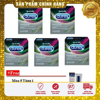 [CHÍNH HÃNG] Combo mua 5 hộp Durex Performa 3 chiếc Ultima tặng ngay 1 gel bôi trơn Durex KY 50g 11091990