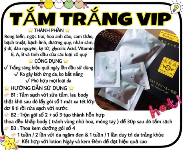 KEM TẮM TRẮNG GUOYAO VIP