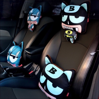 Gối tựa đầu/ tựa lưng phong cách Captain America Superman Batman Spiderman hoạt hình cá tính tiện lợi cho xe hơi