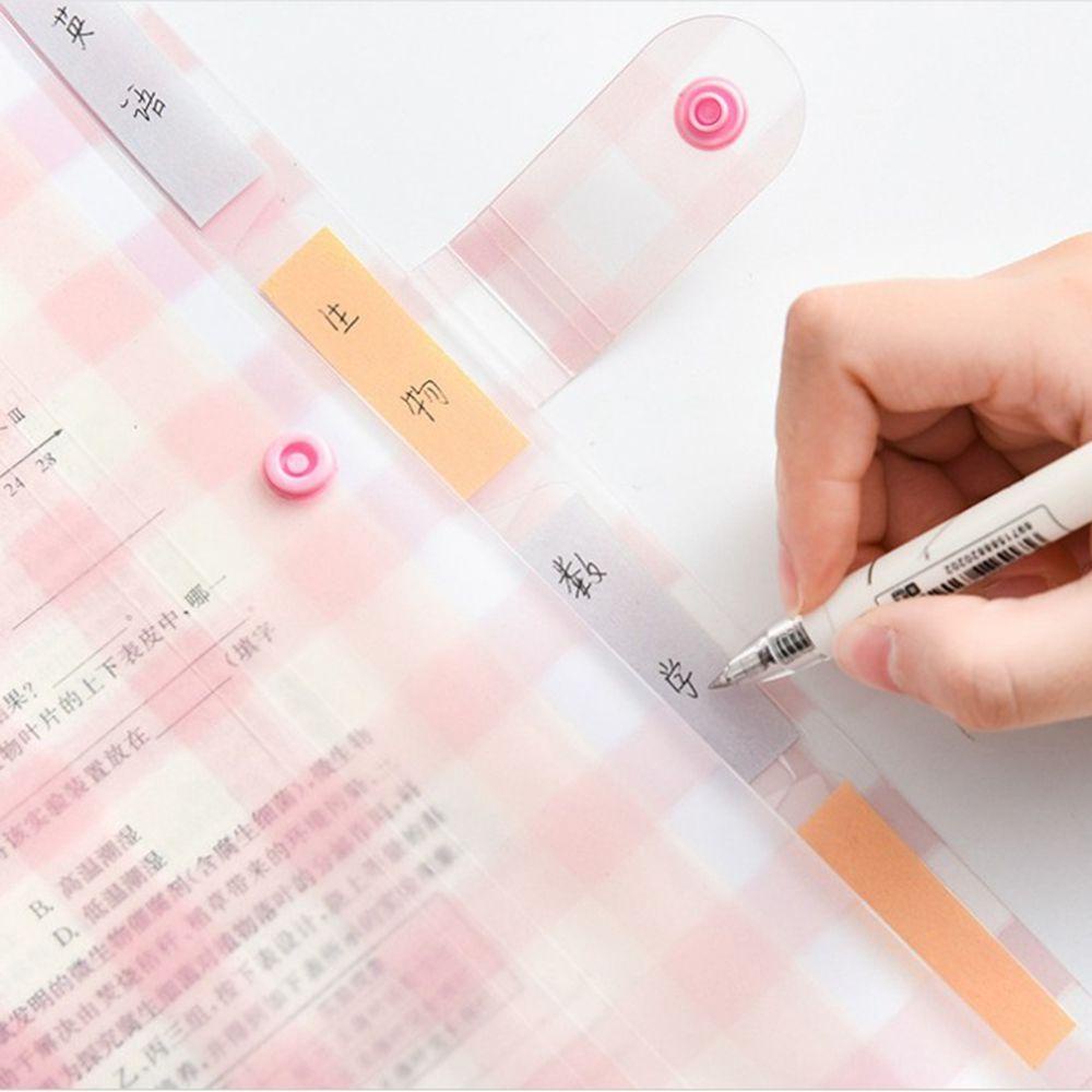 Túi Đựng Tài Liệu 5 Ngăn Họa Tiết Kẻ Sọc Kèm Khóa Bấm Tiện Dụng Cho Học Sinh / Văn Phòng Giá Đỡ