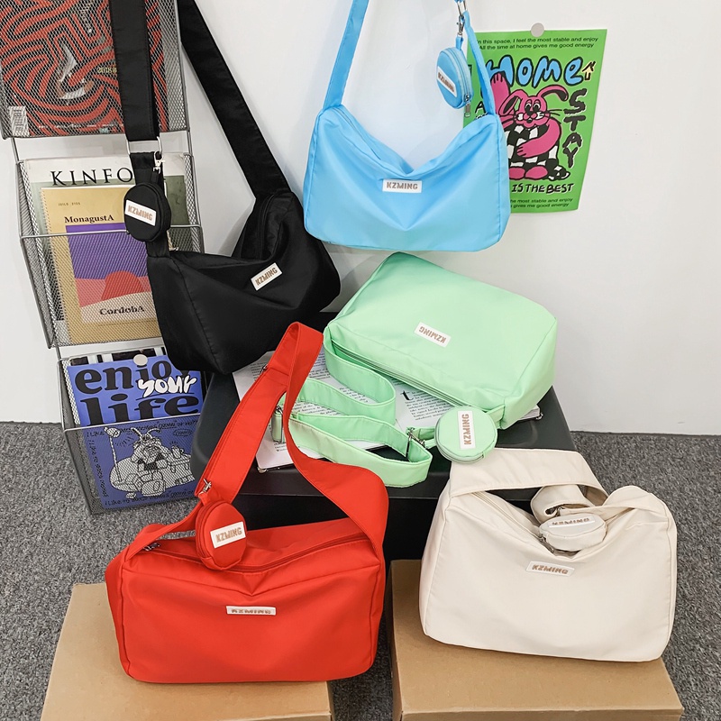 Túi đeo chéo Prettyzys phong cách Hàn Quốc 2022 sức chứa lớn cho nữ