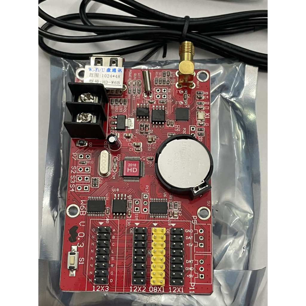 Card Led HD W6B WIFI - Mạch Led Ma Trận HD W6B Wifi - Mạch Điều Khiển Led Ma Trận Wifi HD W6B