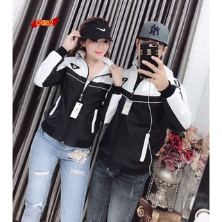Áo khoát dù phối màu nam nữ