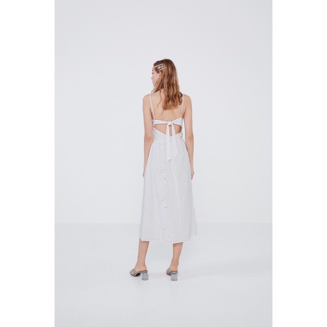 Váy maxi trắng Zara Sz Xs