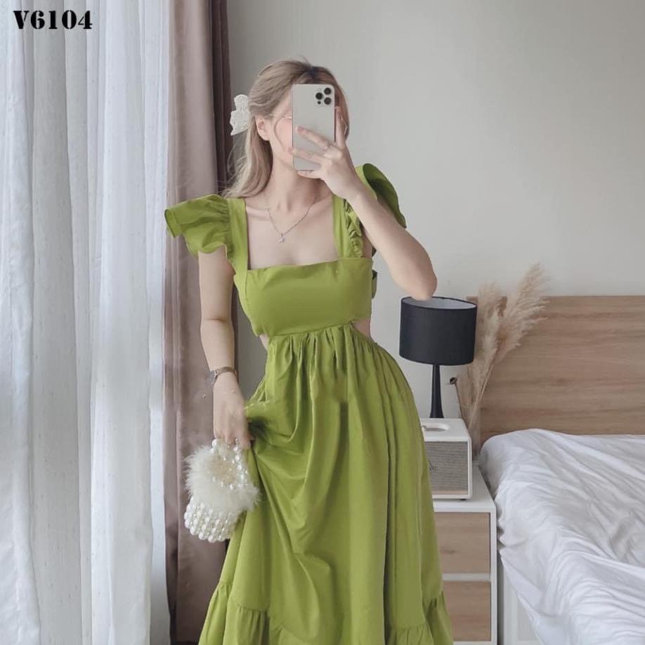[ 𝐅𝐑𝐄𝐄 𝐒𝐇𝐈𝐏 ]  VÁY MAXI TACTA NỮ HỞ ÉO THẮT NƠ LƯNG CÁNH TIÊN ĐẦM XÒE