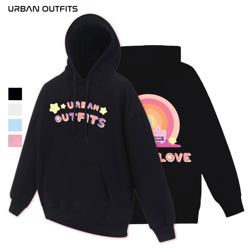 Áo Hoodie Nữ Nam Form Rộng URBAN OUTFITS In Bots In Love HOO06 Chui Đầu Thun Cotton Nỉ Local Brand -n13