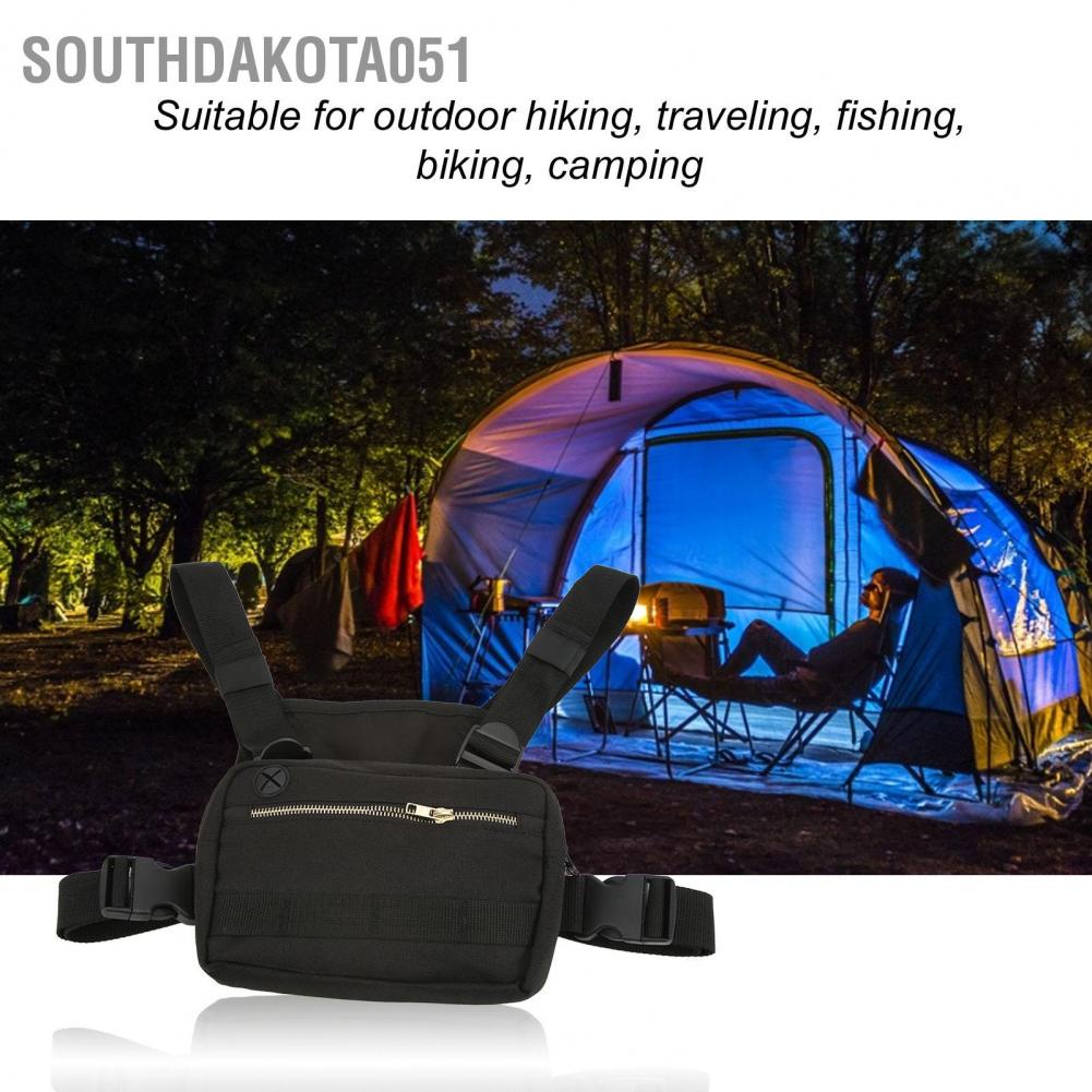 Southdakota051 Chest Front Bag Vest Pack Pouch Radio Rig Rain Proof Type for Sports Outdoor Running