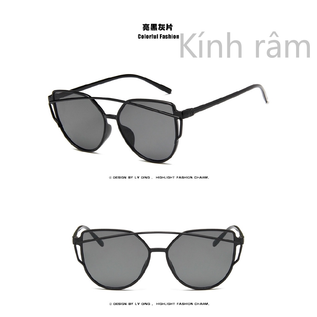 Kính mát thời trang kiểu dáng mắt mèo độc đáo phong cách Vintage cá tính