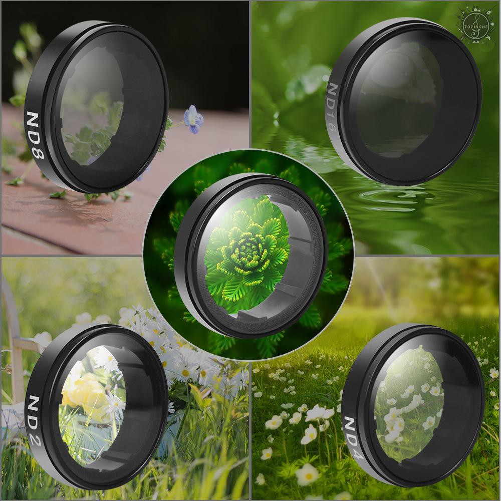 Bộ dụng cụ lọc ống kính tròn Andoer (ND2/ND4/ND8/ND16/UV) bảo vệ cho GoPro Hero4 /3+/3