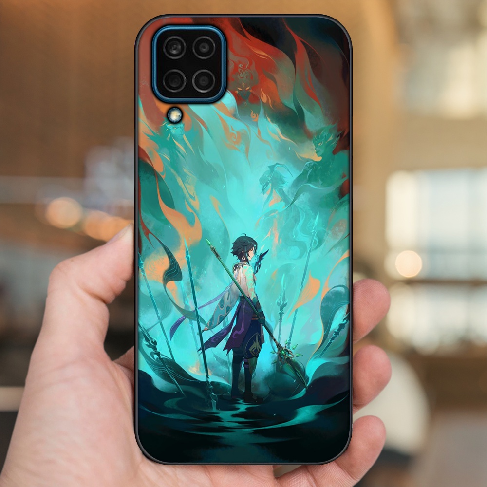 Ốp lưng Samsung M32, M33, M53, M62 viền đen in hình Xiao Genshin Impact