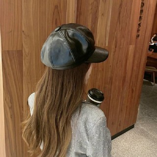 [ MÀU BE] Mũ Beret Da PU phong cách Retro