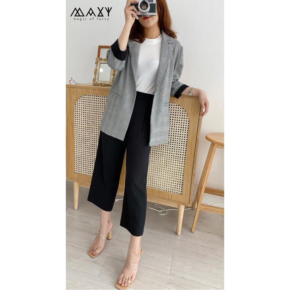 Quần culottes ống suông form lửng cozy culottes Maxy Workshop