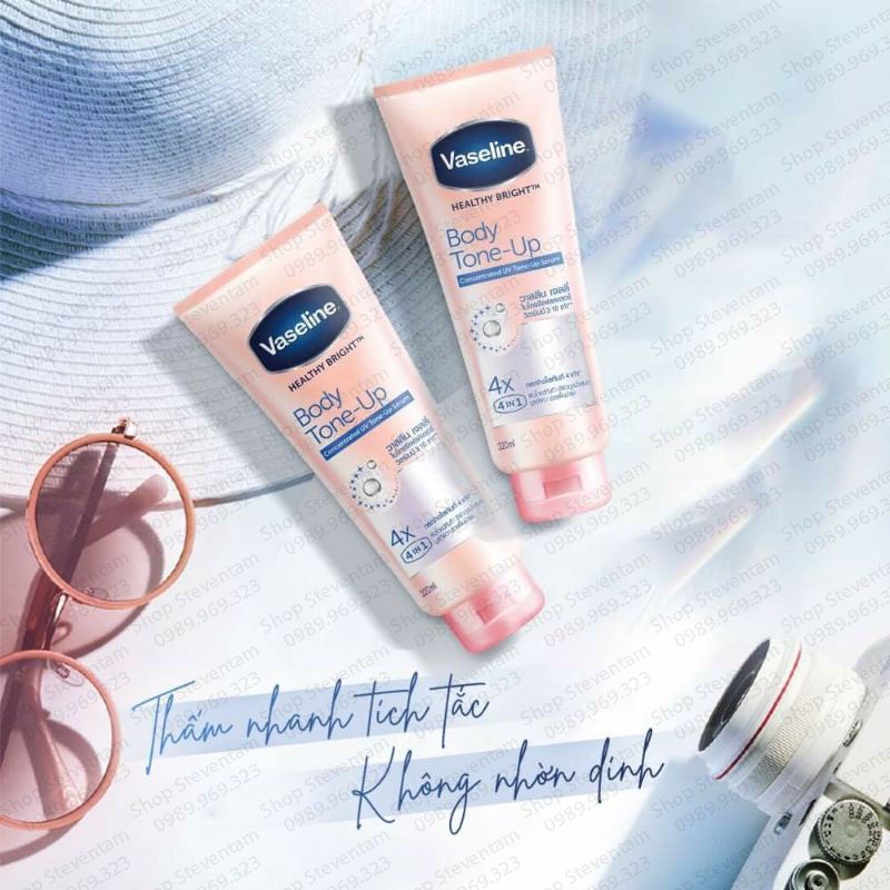 Dưỡng thể Vaseline 4X nâng tone ban đêm 320ml - Thái Lan