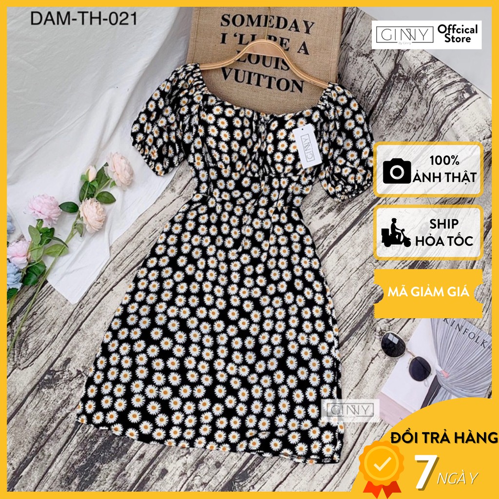 Đầm Đen Hoa Cúc TH021 GINNY