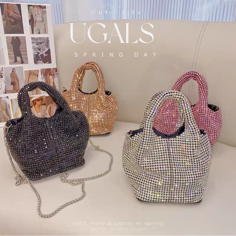 Order 🌸Túi xách Korea bling mini size full đá lấp lánh