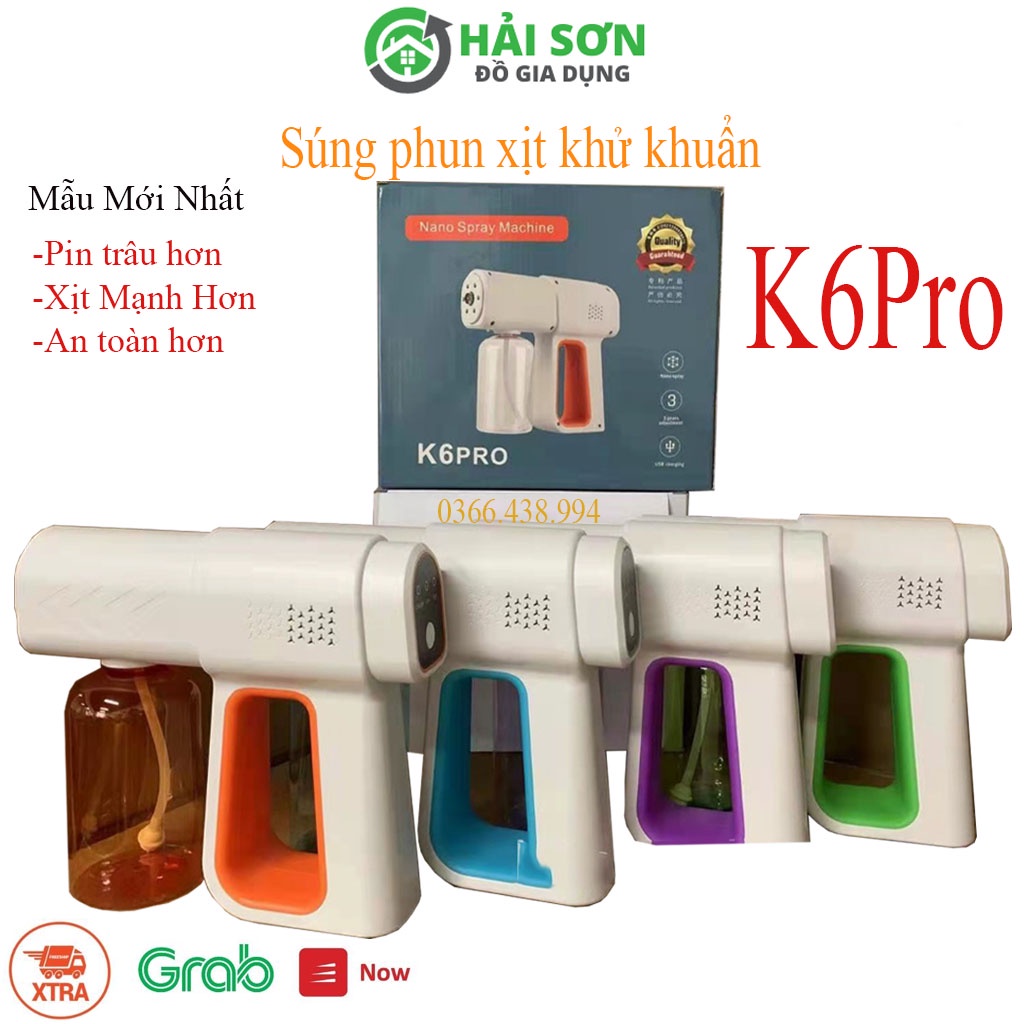 Súng phun khử khuẩn K6PRO hàng chuẩn mới nhất thị trường