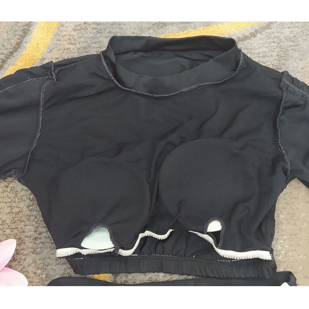 [HÌNH THẬT] Bộ đồ bơi áo croptop dài tay quần short năng động BK-552i