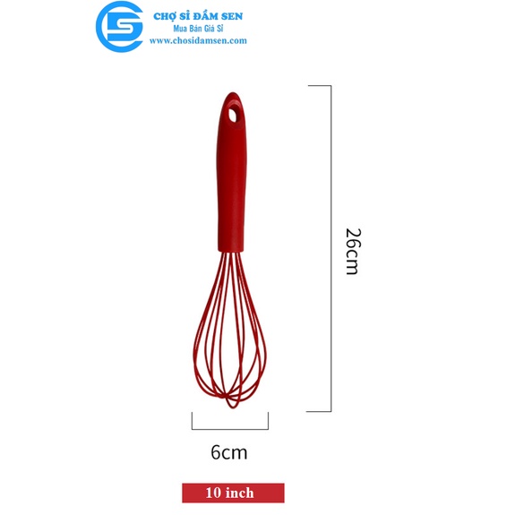 Cây phới lồng tròn đánh trứng, khuấy trộn bột, đánh bông kem bơ bằng silicon. Dụng cụ đánh trứng cầm tay