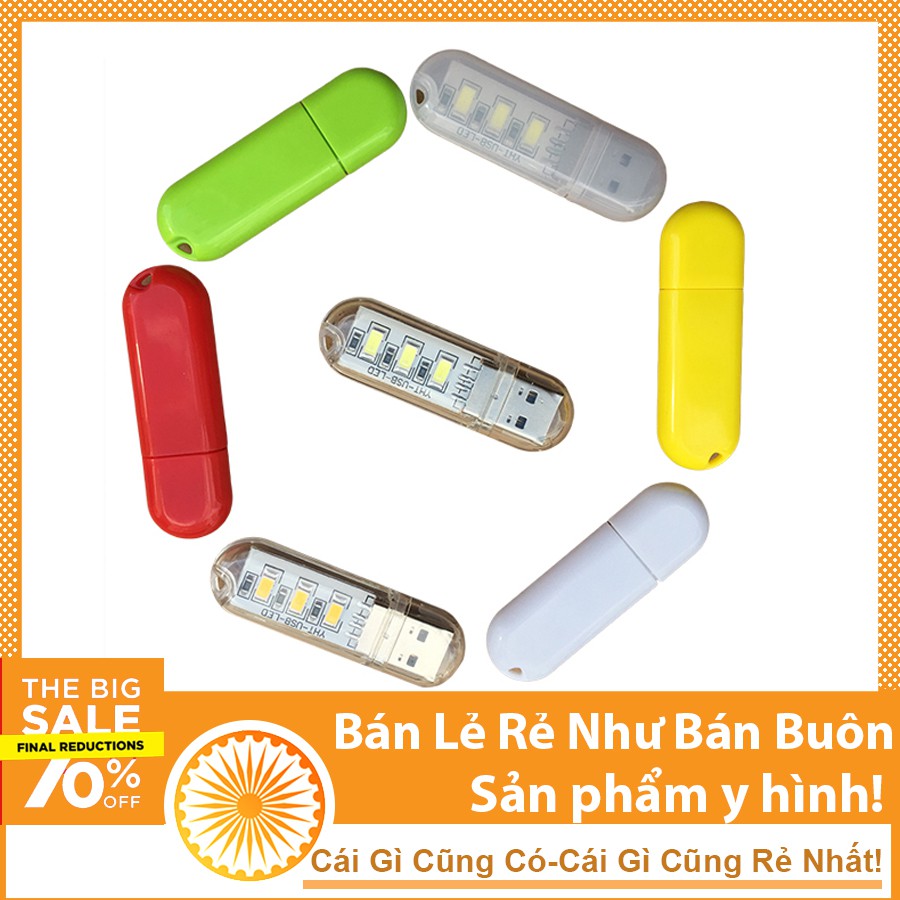 Thanh Đèn LED Mini Gồm 3 Bóng Cổng Cắm USB Thích Hợp Để Bàn Học Làm Đèn Ngủ Đèn Học Đèn Làm Việc Máy Tính | WebRaoVat - webraovat.net.vn