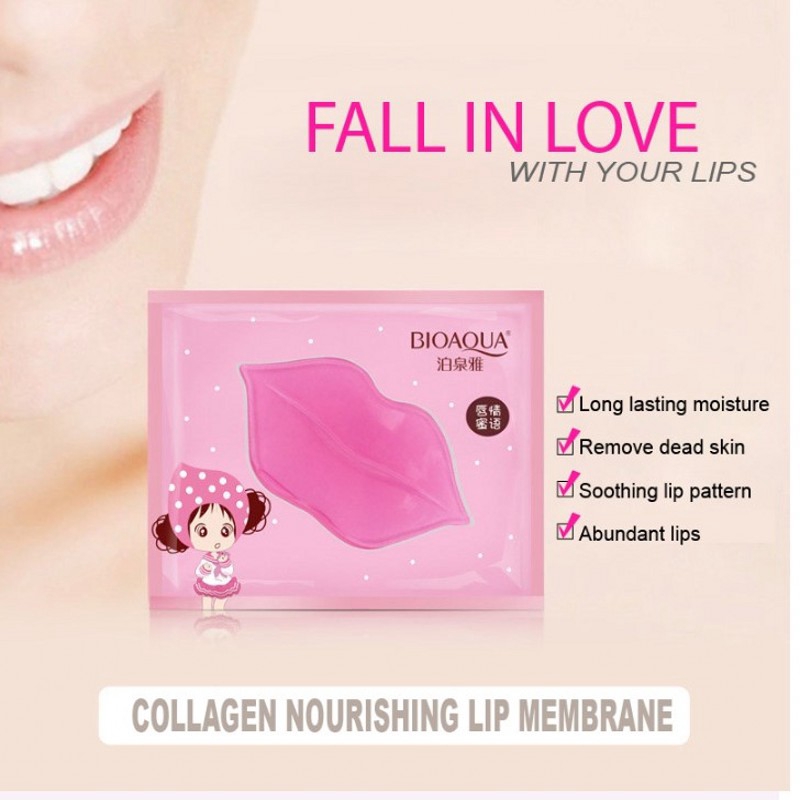 BIOAQUA Crystal Collagen Lip Mask Miếng đệm tinh chất nuôi dưỡng Miếng dán giảm nếp nhăn 1pc | BigBuy360 - bigbuy360.vn