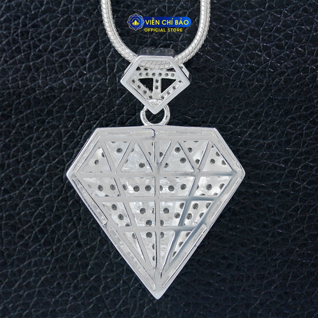 Mặt dây chuyền đá trắng chất liệu bạc 925 thời trang phụ kiện trang sức nam Viễn Chí Bảo M300013