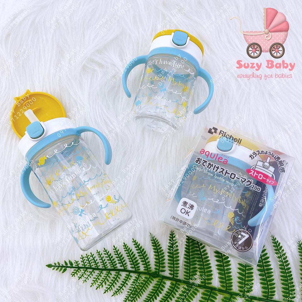 Cốc ống hút Richell Nhật Bản