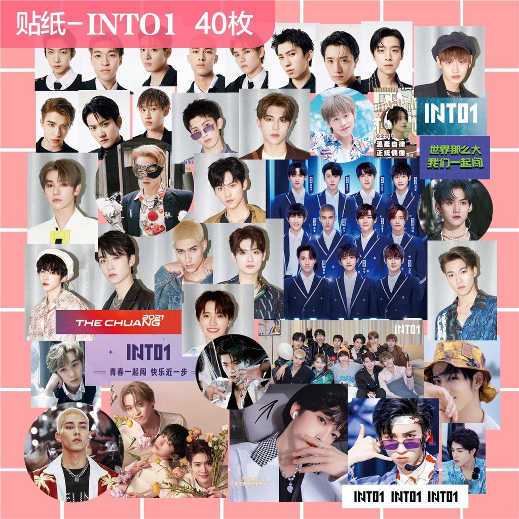 Miếng dán trang trí hình SANTA ZHOUKEYU Mika Liu Yu AK Lin Mo INTO1