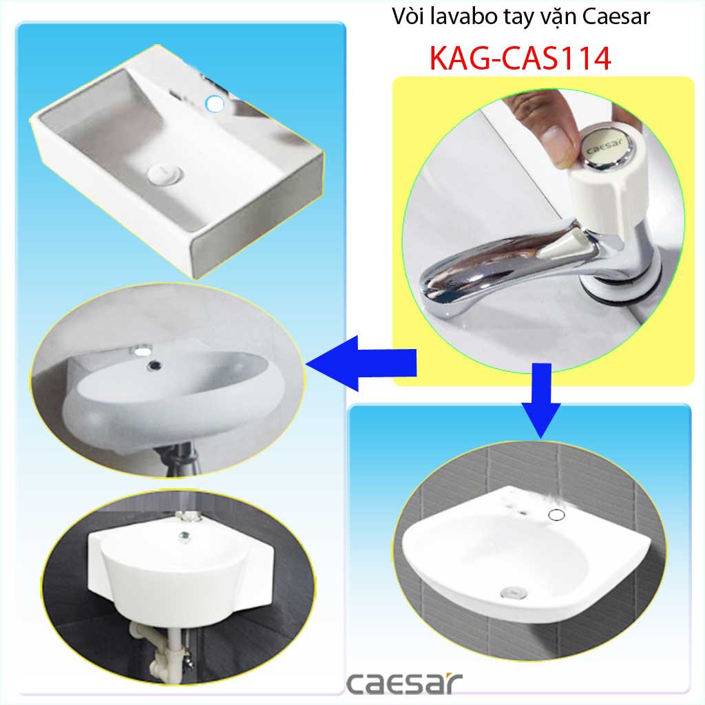 Vòi lạnh lavabo Caesar KAG-CAS114, vòi lavabo lạnh, vòi chậu rửa mặt cao cấp nước mạnh sử dụng tốt