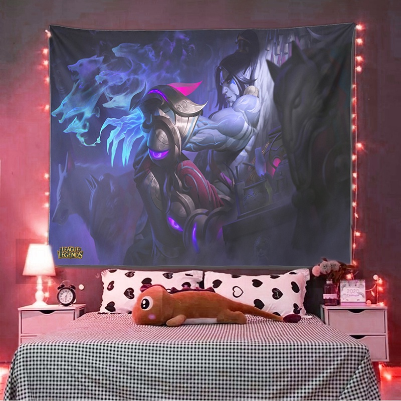 Liên Minh Huyền Thoại 29  TRANH VẢI TREO TƯỜNG, THẢM VẢI TRANG TRÍ PHÒNG NGỦ, DECOR - IN THEO YÊU CẦU.