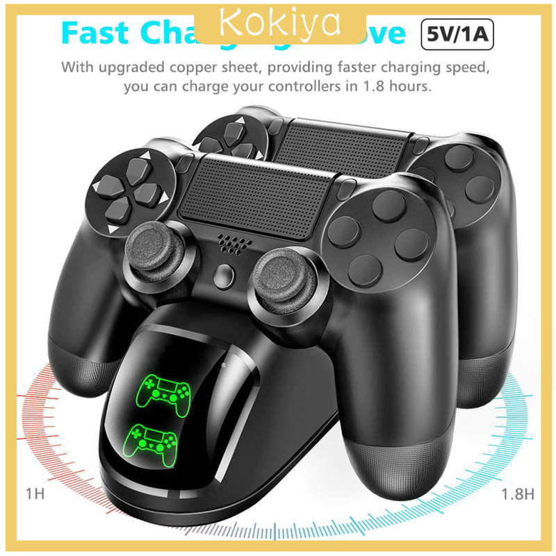 Đế Sạc Đôi Không Dây Kokaya Ps4 Cho Tay Cầm Chơi Game Ps4 Pro