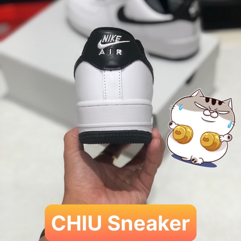 Giày thể thao nam nữ tăng chiều cao air force 1 trắng đen giày Sneaker nam nữ AF1 Full trắng vệt đen