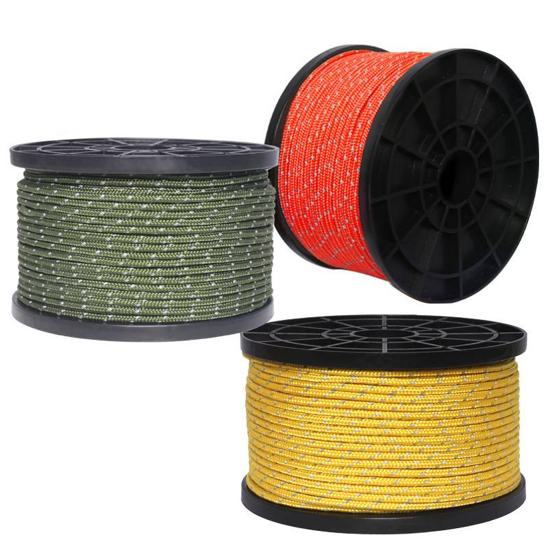 Cuộn Dây Nylon Phản Quang 5mm Dài 50M Dùng Cố Định Lều Cắm Trại