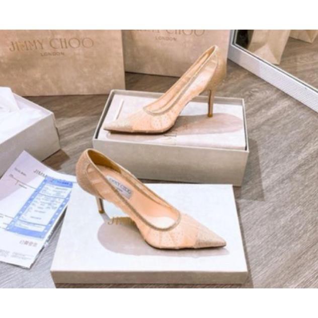 Xả cuối năm - | Sales | Giày cao gót jimmy choo lưới nhũ spsl fullbox bill túi giấy " hot