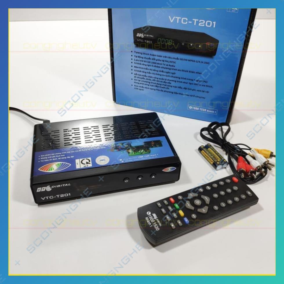 Đầu thu kỹ thuật số DVB T2 VTC T201 truyền hình mặt đất - BH 12 tháng