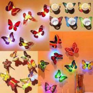 -bướm phát sáng trang trí phòng-đèn ngủ bướm phát sáng trang trí tường-đèn led bướm 3d dán tường trang trí