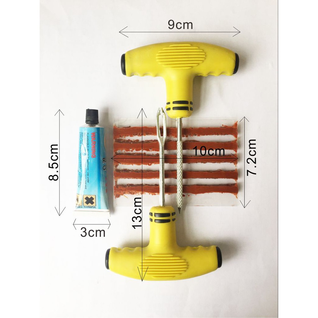 Bộ tự vá lốp không săm ô tô xe máy,cứu hộ phượt thủ BS-BT109