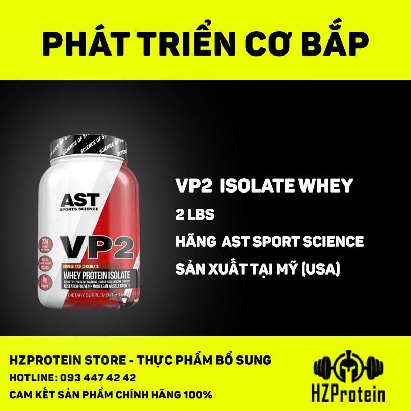 VP2 WHEY PROTEIN ISOLATE - 2LB - SỮA TĂNG CƠ CHẤT LƯỢNG CAO