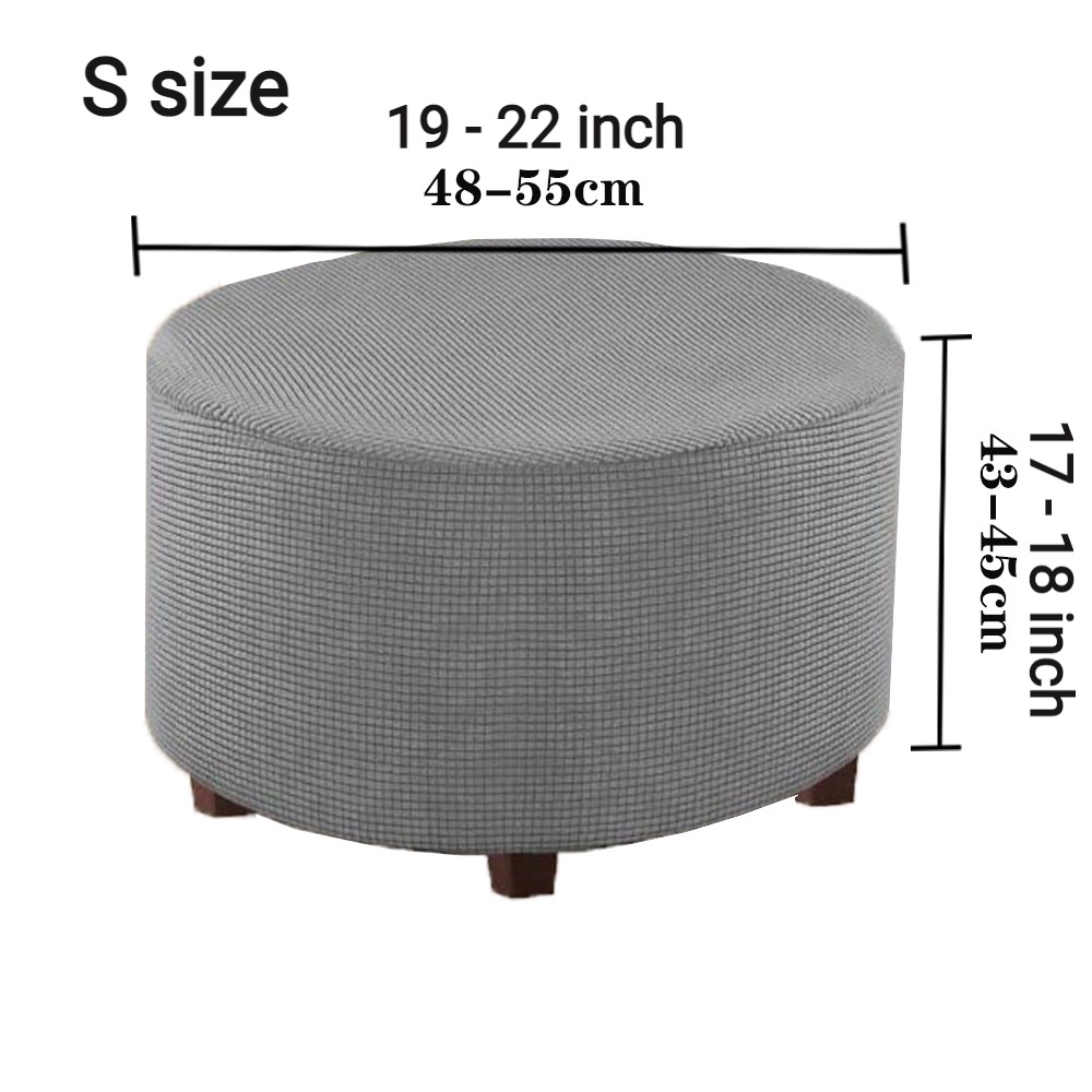 Vỏ bọc ghế sofa hình tròn màu trơn co giãn trang trí nội thất phòng khách
