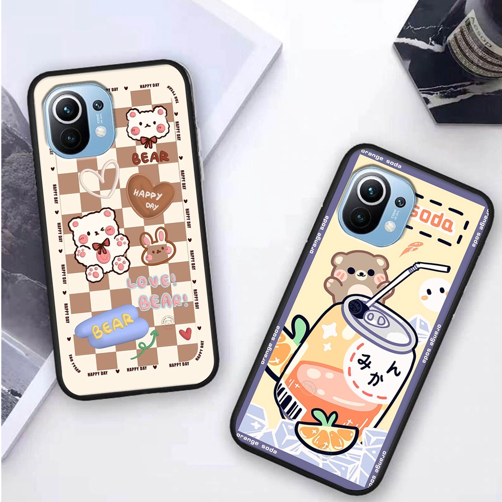 Ốp lưng Xiaomi MI 11 / MI 11 LITE in hình 3D GẤU cute be@r, soda, happy day cực hot ,thời thượng